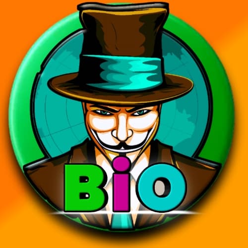 Insta Bio round logo with stylish font for social media bios