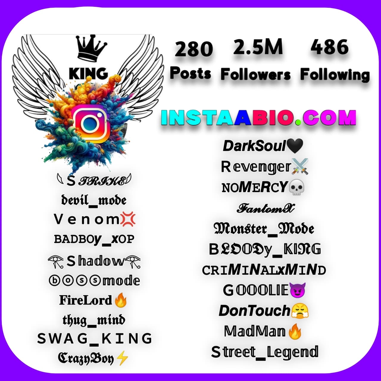 Stylish Name For Instagram Username