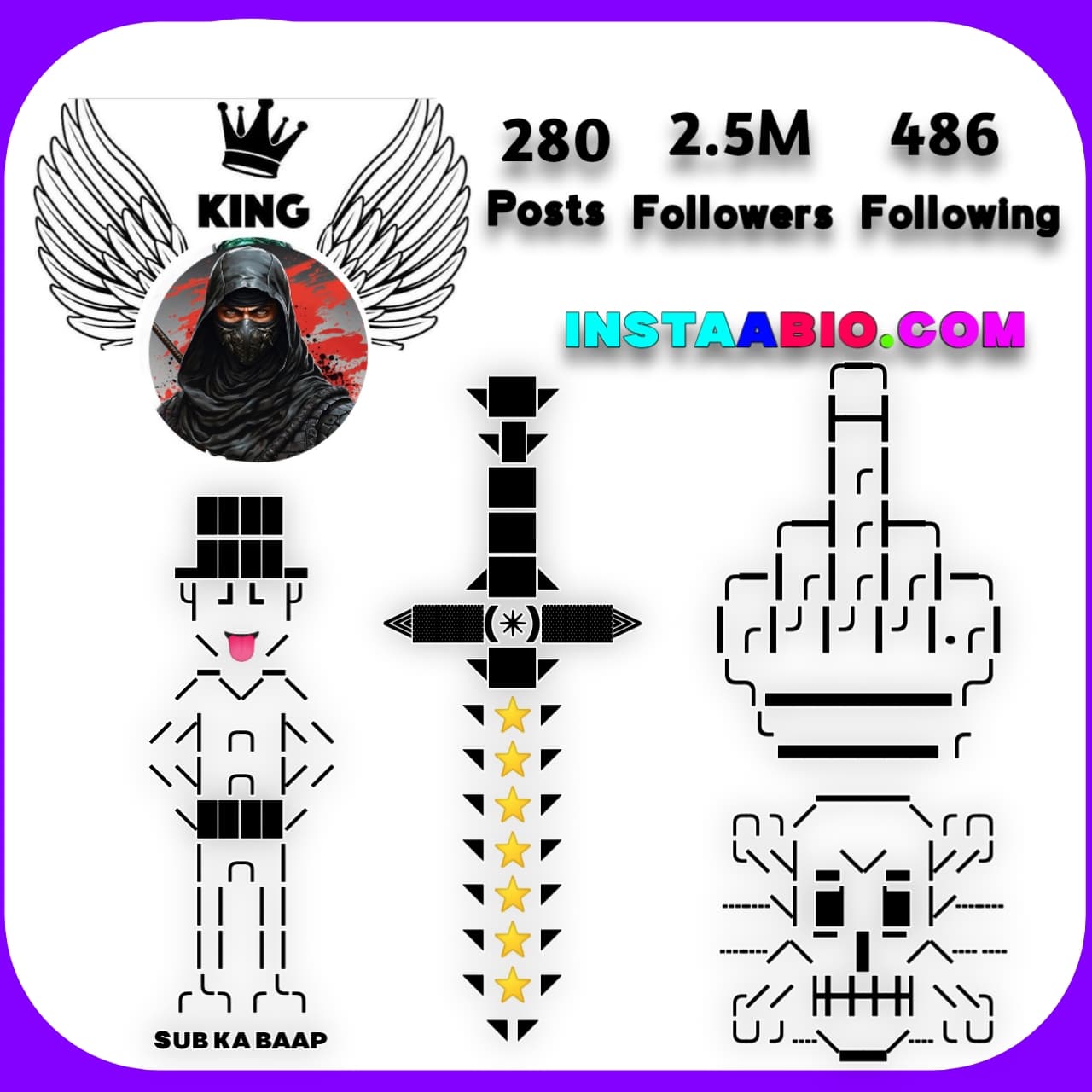 Villain Bio for instagram